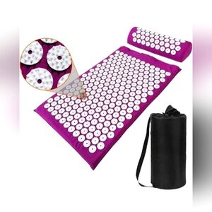 NWT | Suki Mats | Acupressure Set | Mat, Pillow, & Bag | Purple and White